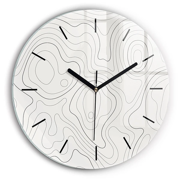 Wanduhr rund mit motiv Flecken abstrakt