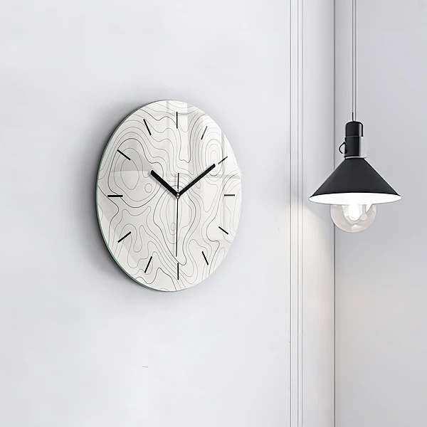 Wanduhr rund mit motiv Flecken abstrakt