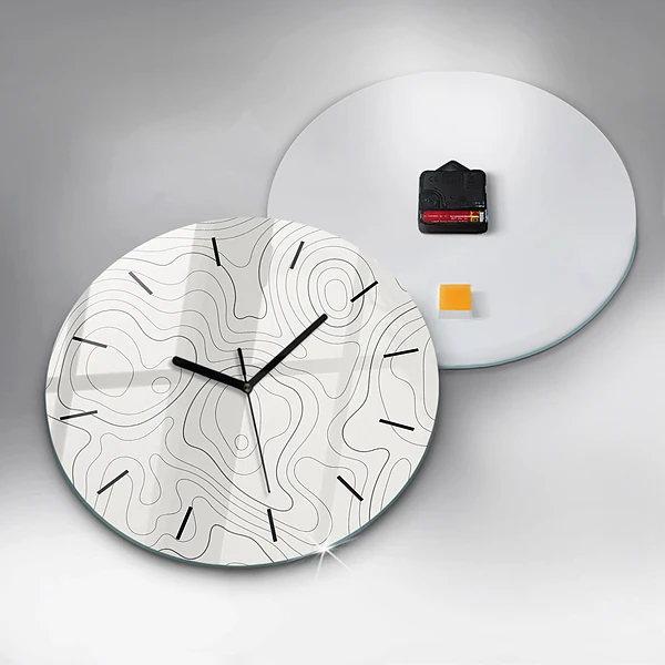 Wanduhr rund mit motiv Flecken abstrakt