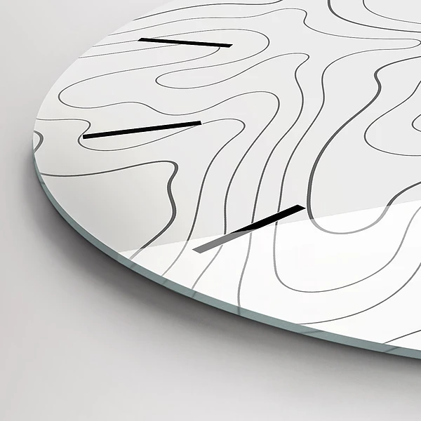 Wanduhr rund mit motiv Flecken abstrakt