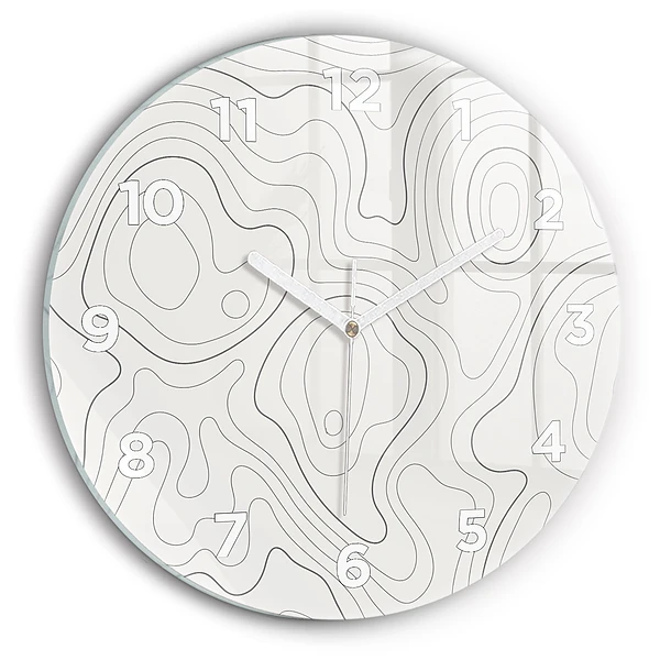 Wanduhr rund mit motiv Flecken abstrakt