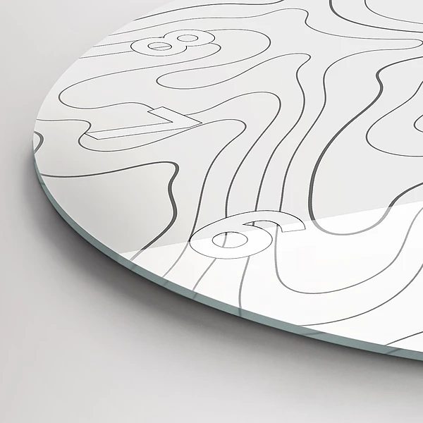 Wanduhr rund mit motiv Flecken abstrakt