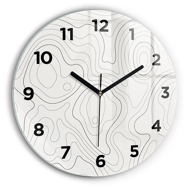 Wanduhr rund mit motiv Flecken abstrakt