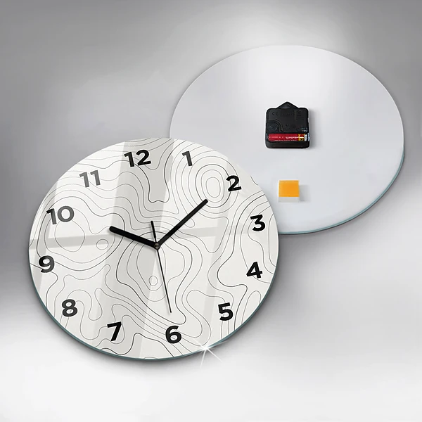 Wanduhr rund mit motiv Flecken abstrakt