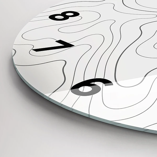 Wanduhr rund mit motiv Flecken abstrakt