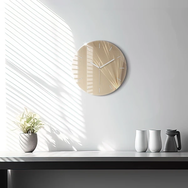 Wanduhr glas rund Abstraktes Licht