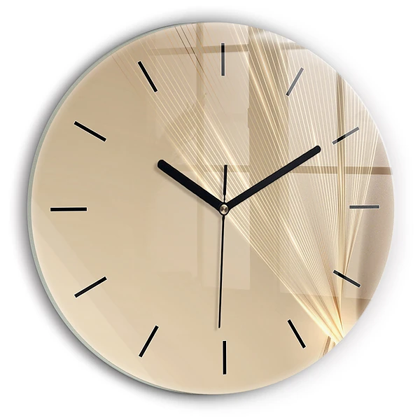 Wanduhr glas rund Abstraktes Licht