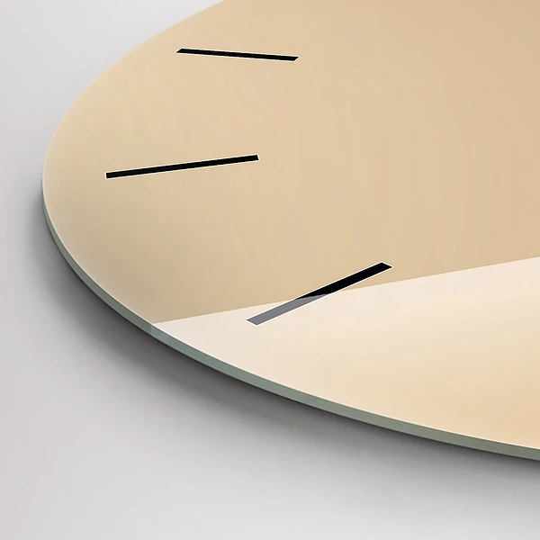 Wanduhr glas rund Abstraktes Licht