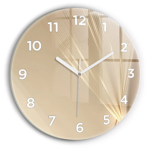 Wanduhr glas rund Abstraktes Licht