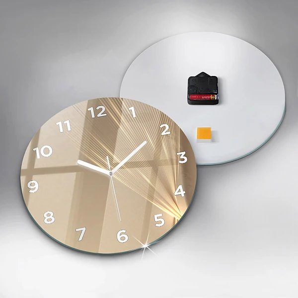 Wanduhr glas rund Abstraktes Licht