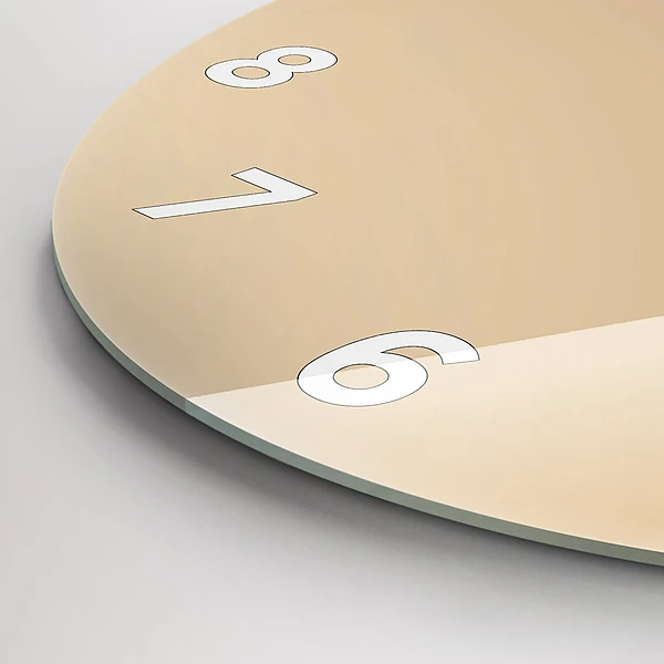 Wanduhr glas rund Abstraktes Licht