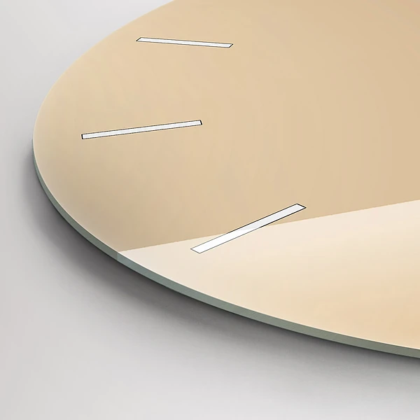 Wanduhr glas rund Abstraktes Licht