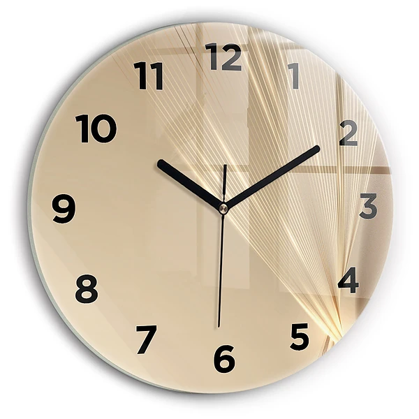 Wanduhr glas rund Abstraktes Licht