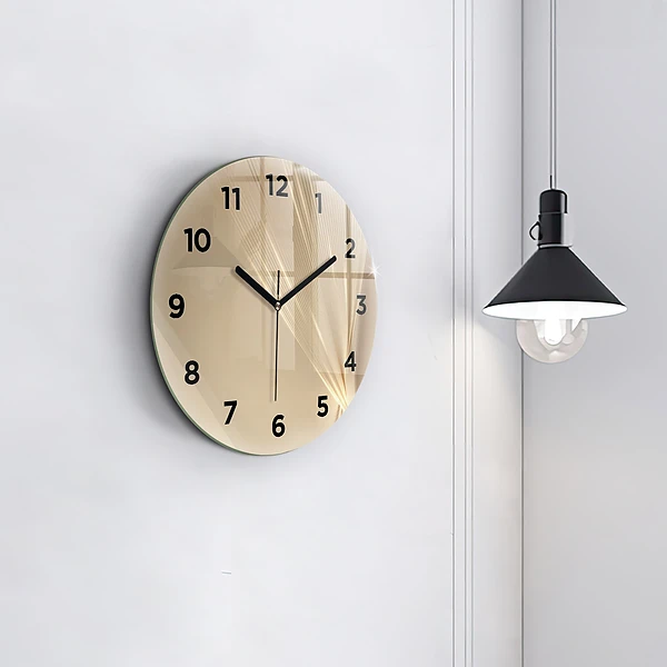 Wanduhr glas rund Abstraktes Licht