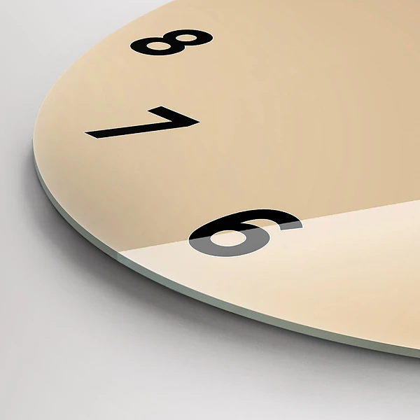 Wanduhr glas rund Abstraktes Licht