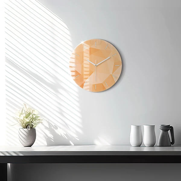Wanduhr rund mit motiv Abstrakte Dreiecke