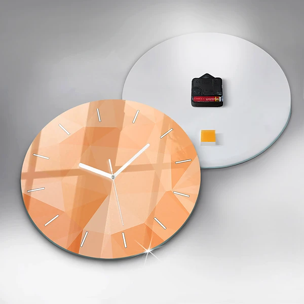 Wanduhr rund mit motiv Abstrakte Dreiecke