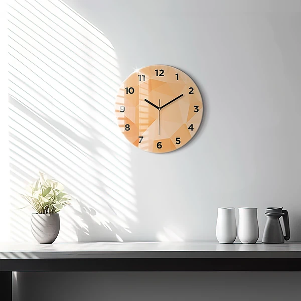 Wanduhr rund mit motiv Abstrakte Dreiecke