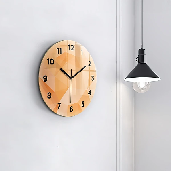 Wanduhr rund mit motiv Abstrakte Dreiecke