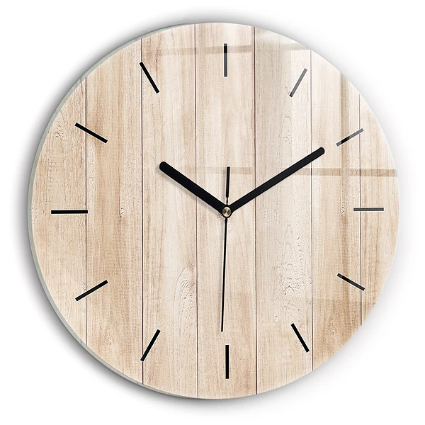 Wanduhr rund mit motiv Hölzerne Textur