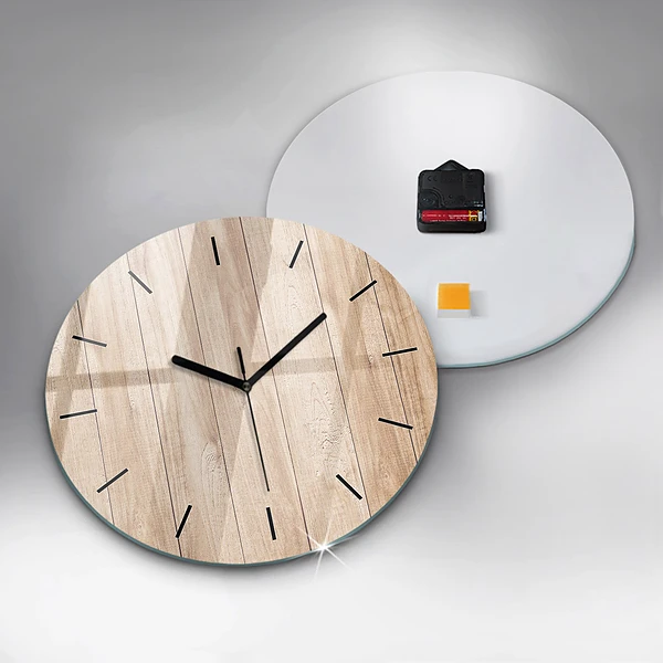 Wanduhr rund mit motiv Hölzerne Textur