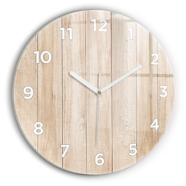 Wanduhr rund mit motiv Hölzerne Textur