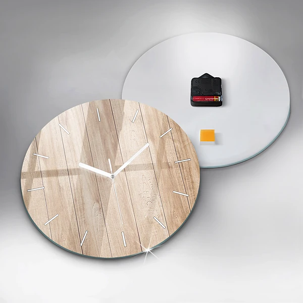 Wanduhr rund mit motiv Hölzerne Textur