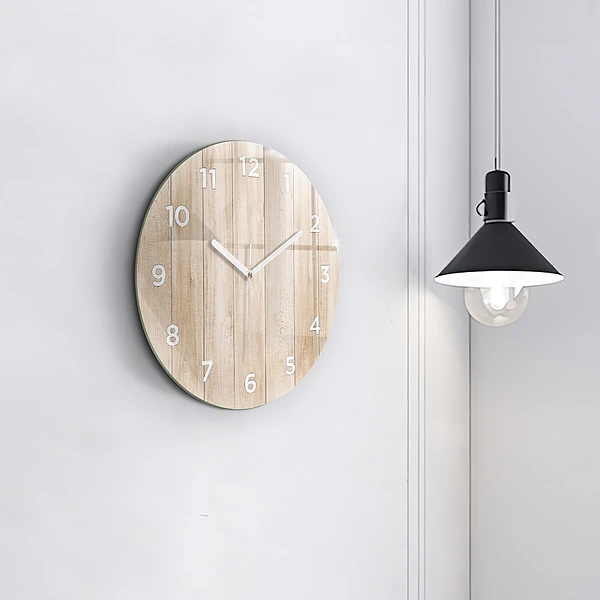 Wanduhr rund mit motiv Hölzerne Textur