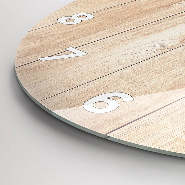 Wanduhr rund mit motiv Hölzerne Textur