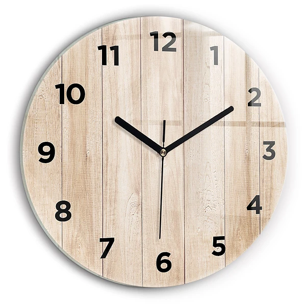 Wanduhr rund mit motiv Hölzerne Textur