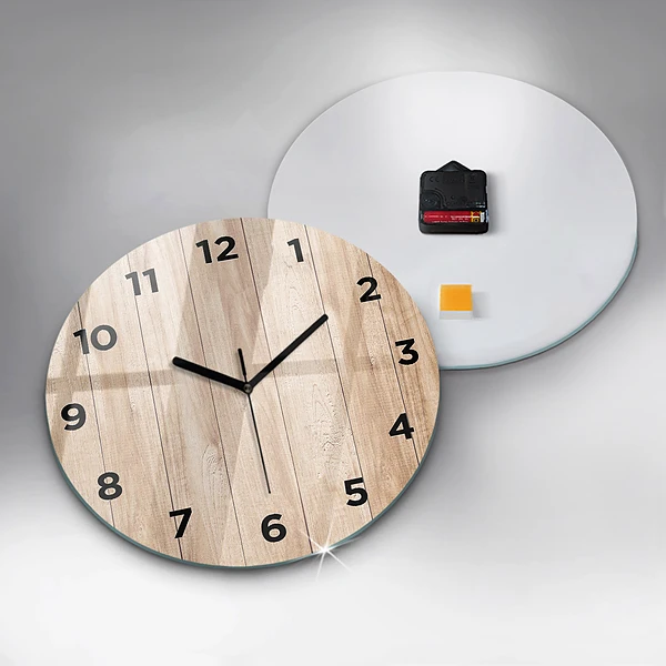 Wanduhr rund mit motiv Hölzerne Textur