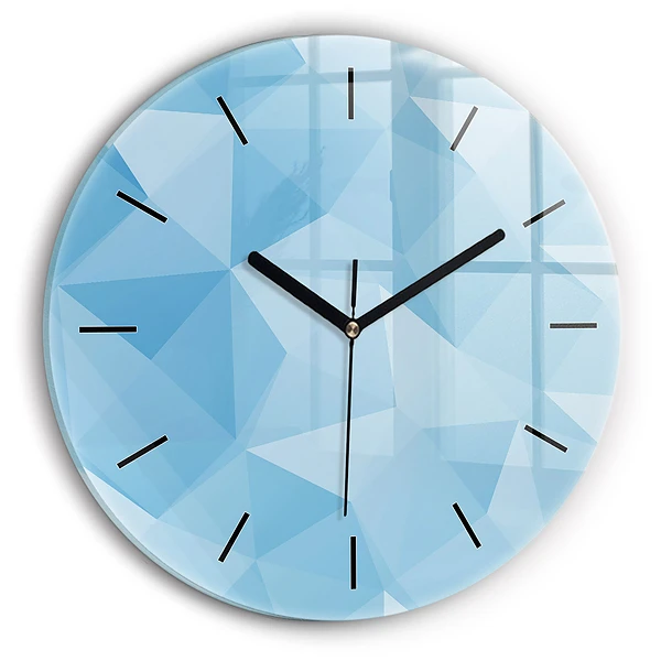Wanduhr rund mit motiv Dreiecke abstrakt