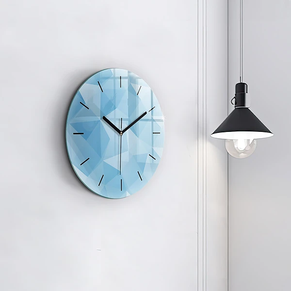 Wanduhr rund mit motiv Dreiecke abstrakt