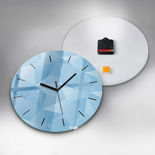 Wanduhr rund mit motiv Dreiecke abstrakt