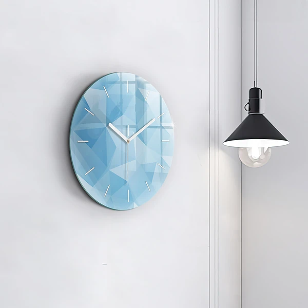 Wanduhr rund mit motiv Dreiecke abstrakt