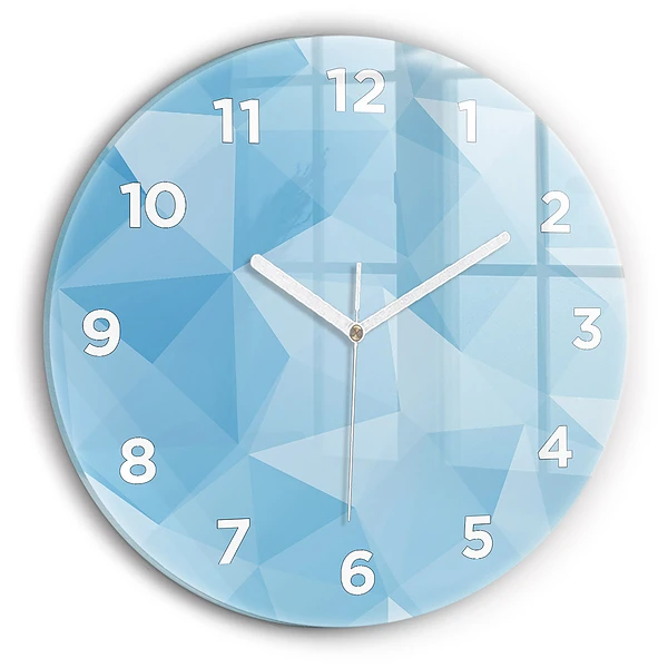 Wanduhr rund mit motiv Dreiecke abstrakt