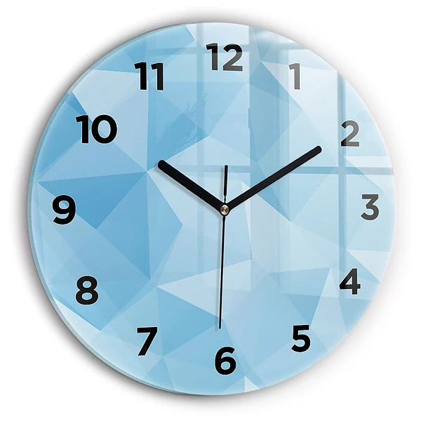 Wanduhr rund mit motiv Dreiecke abstrakt