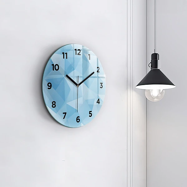 Wanduhr rund mit motiv Dreiecke abstrakt