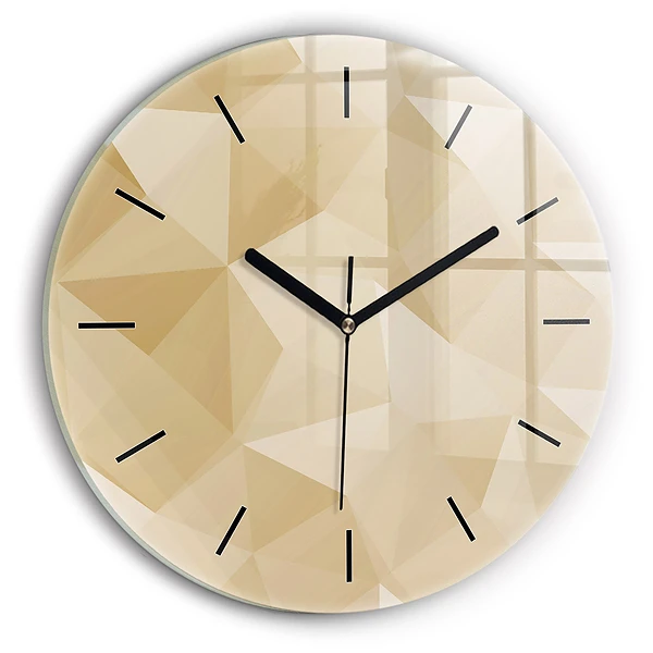 Wanduhr rund mit motiv Dreiecke abstrakt