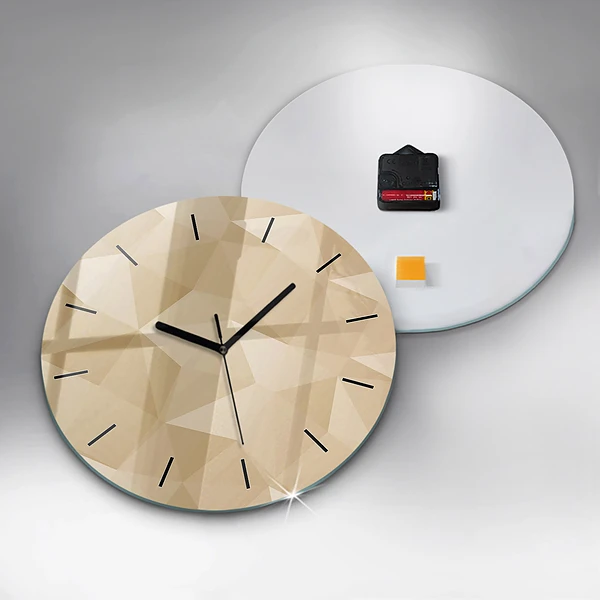 Wanduhr rund mit motiv Dreiecke abstrakt