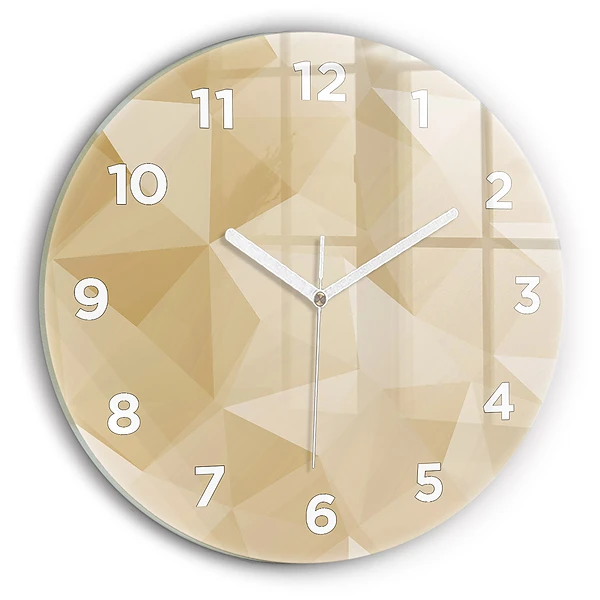 Wanduhr rund mit motiv Dreiecke abstrakt