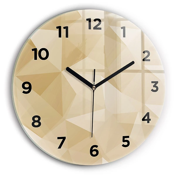 Wanduhr rund mit motiv Dreiecke abstrakt