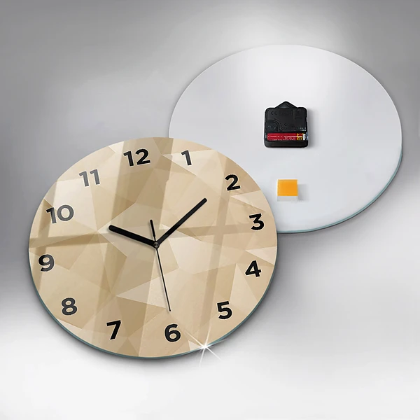 Wanduhr rund mit motiv Dreiecke abstrakt