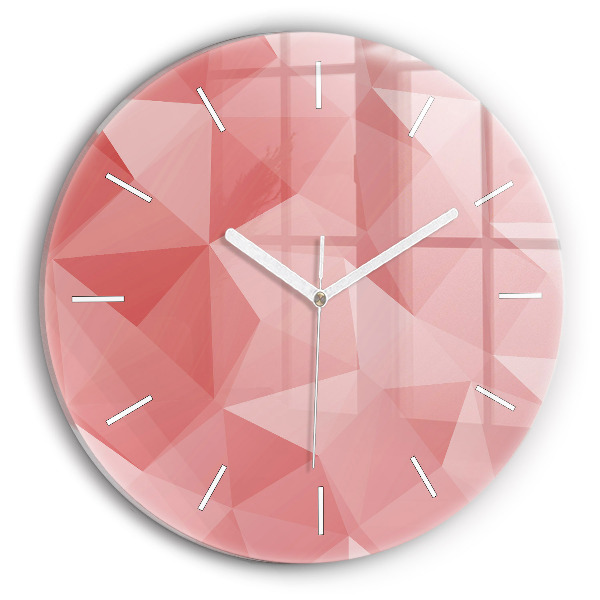 Wanduhr rund Dreiecke abstrakt