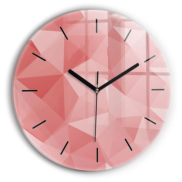 Wanduhr rund Dreiecke abstrakt