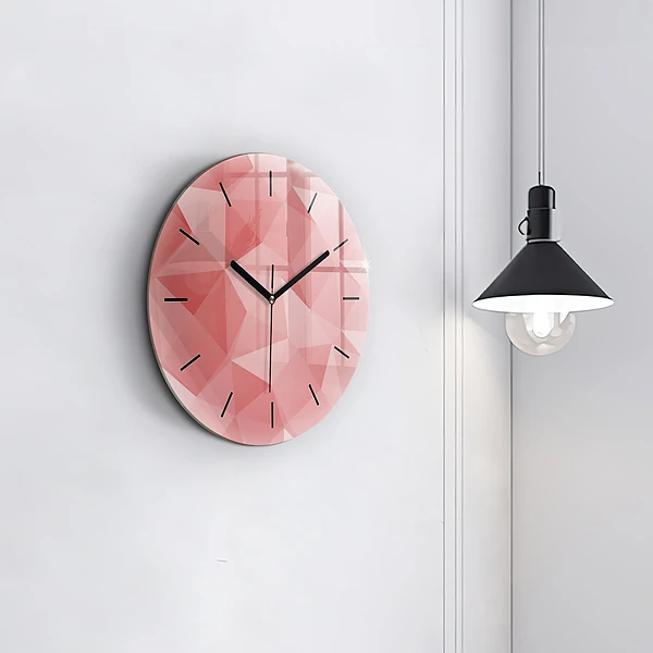 Wanduhr rund Dreiecke abstrakt