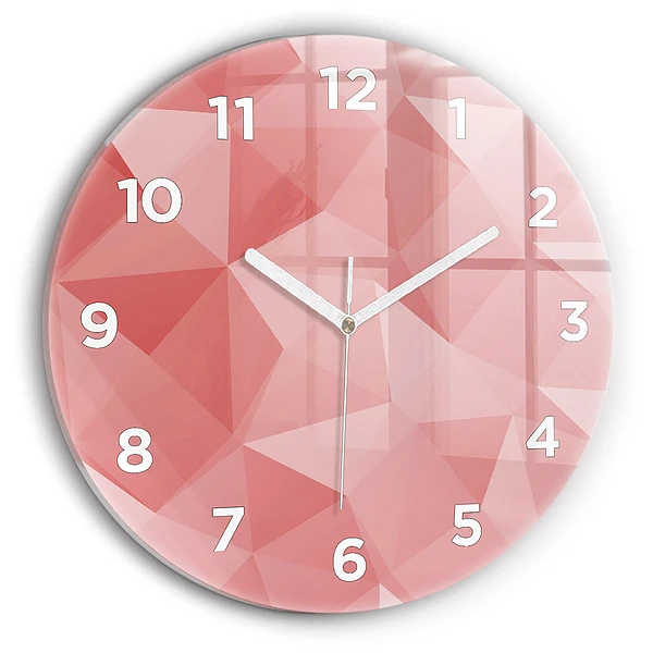 Wanduhr rund Dreiecke abstrakt