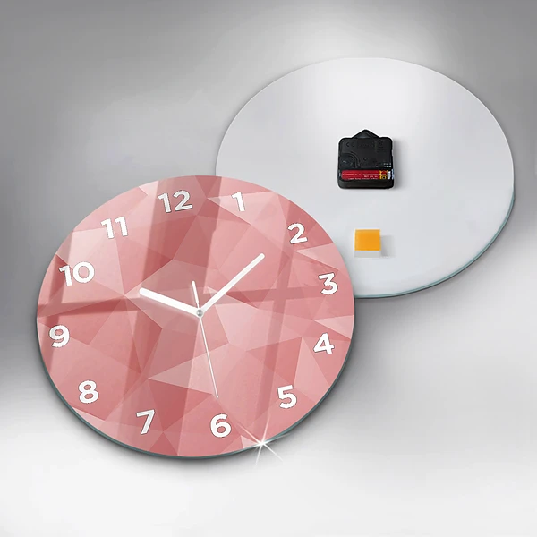 Wanduhr rund Dreiecke abstrakt