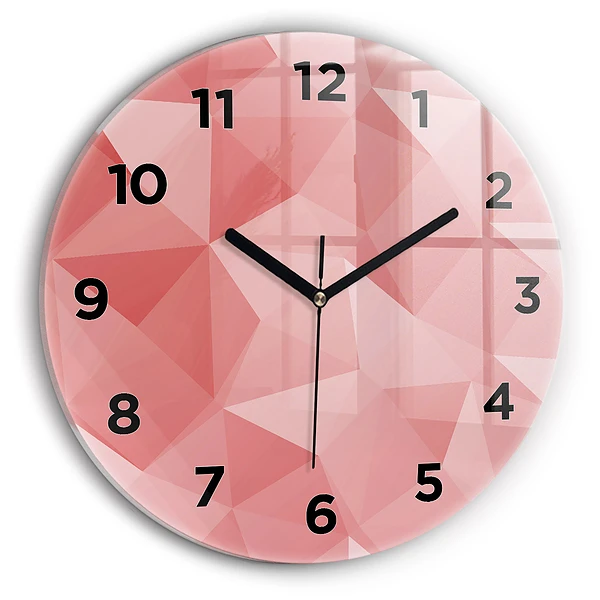 Wanduhr rund Dreiecke abstrakt