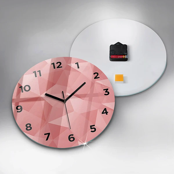 Wanduhr rund Dreiecke abstrakt
